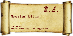Maszler Lilla névjegykártya
