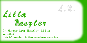 lilla maszler business card